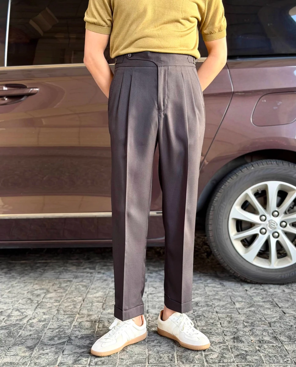 High - waist thin naples trousers - Antonios