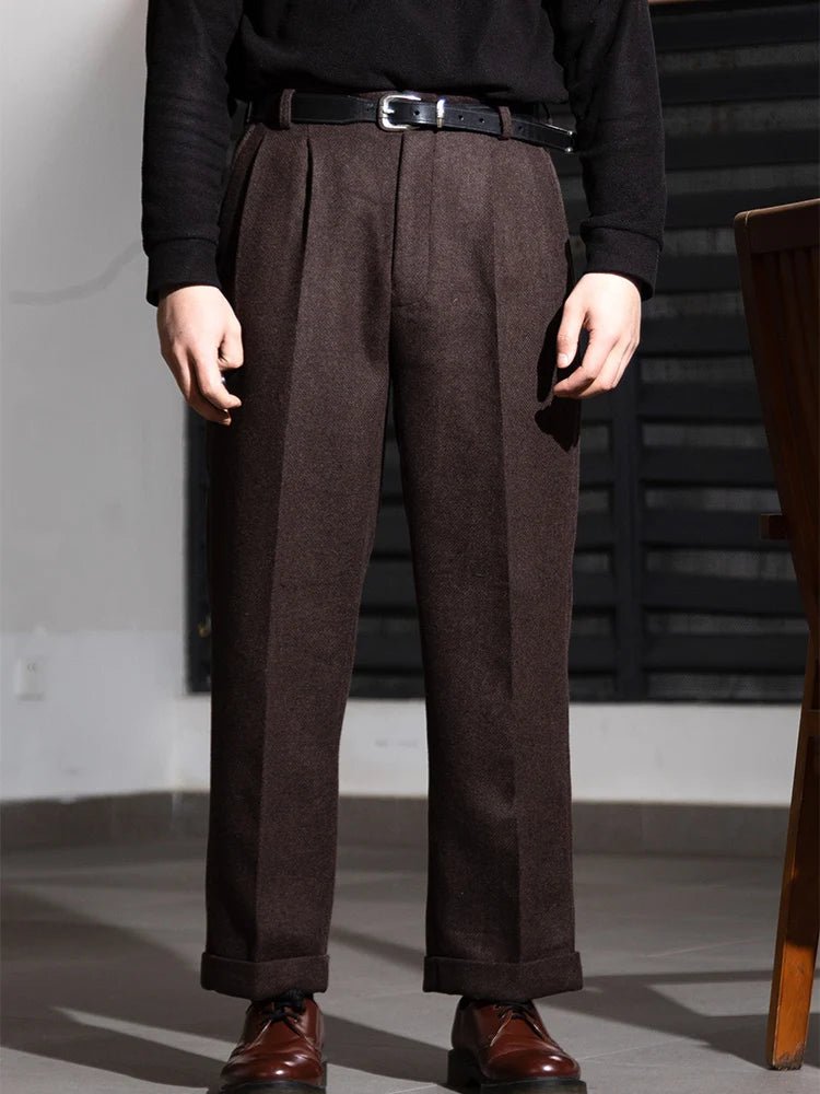 Hollywood waist straight - leg long pants - Antonios