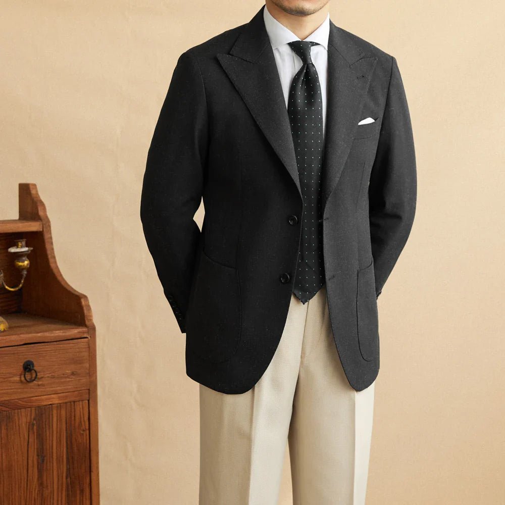 Italian barge collar wedding & banquet blazer for daily casual wear - Antonios