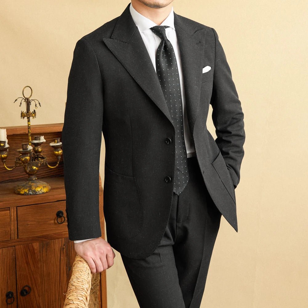 Italian barge collar wedding & banquet blazer for daily casual wear - Antonios