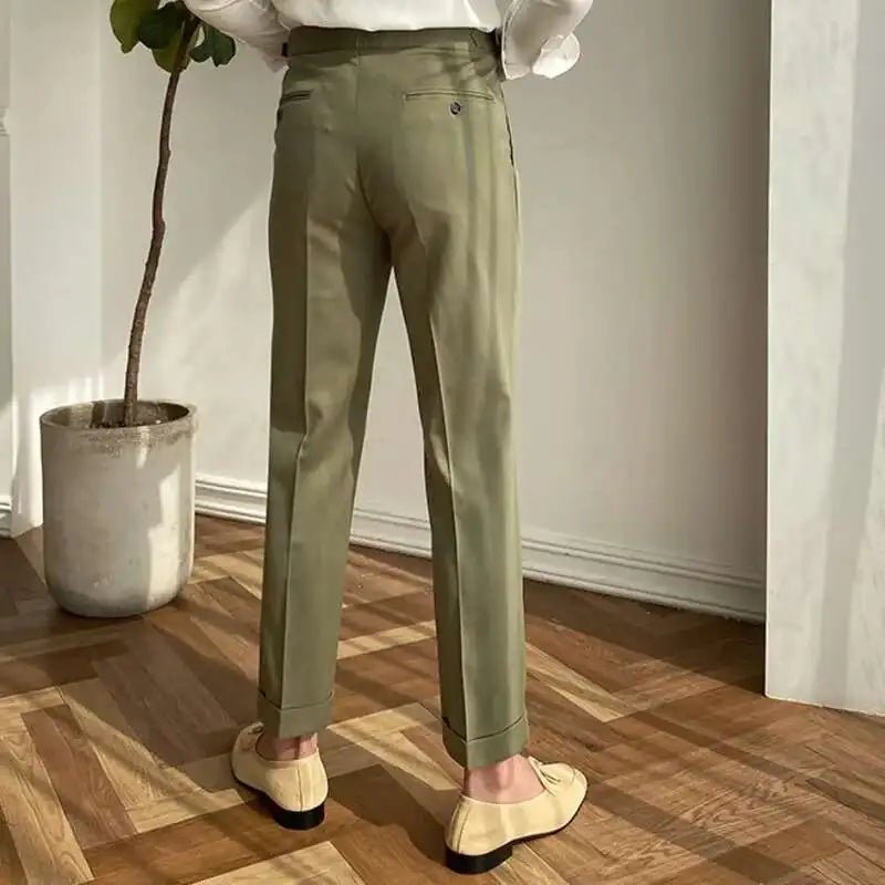 Italian design ankle high - waist trousers - Antonios