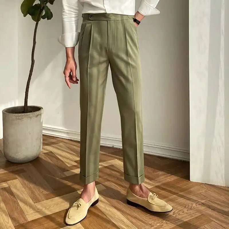 Italian design ankle high - waist trousers - Antonios