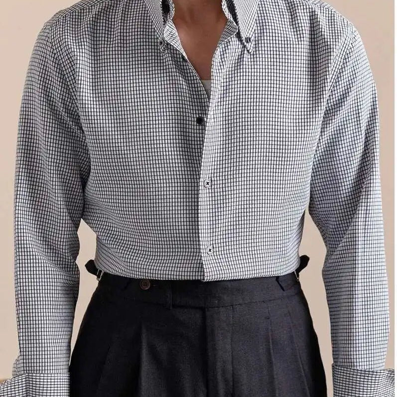 Italian plaid button - down shirt - Antonios