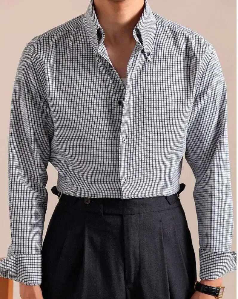 Italian plaid button - down shirt - Antonios
