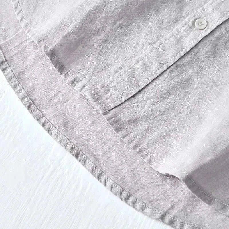 Italian pure linen long - sleeve shirt - Antonios