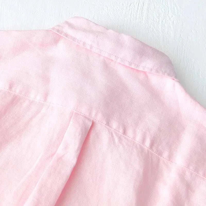 Italian pure linen long - sleeve shirt - Antonios