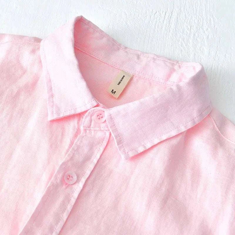 Italian pure linen long - sleeve shirt - Antonios