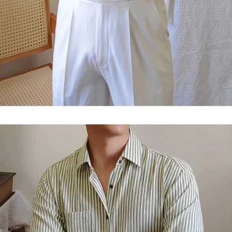 Italian striped long - sleeve shirt - Antonios