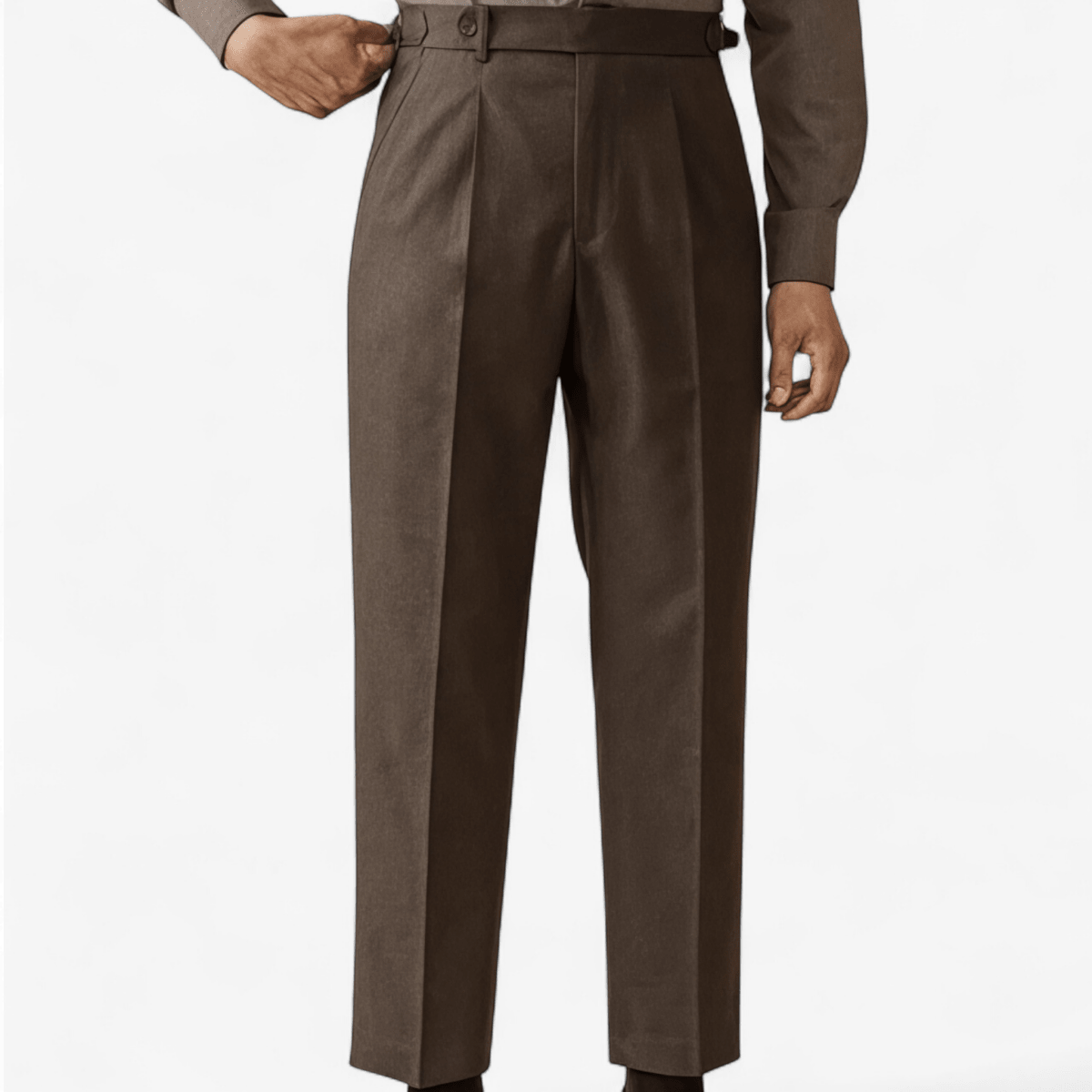 Italian wool carrot fit elegant trousers - Antonios