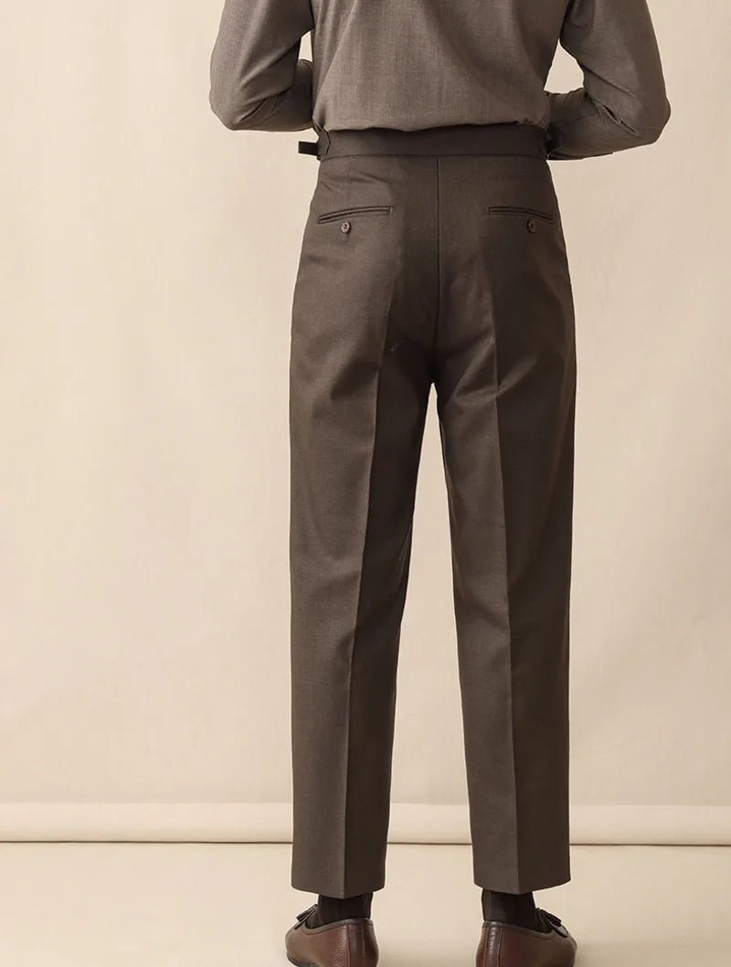 Italian wool carrot fit elegant trousers - Antonios