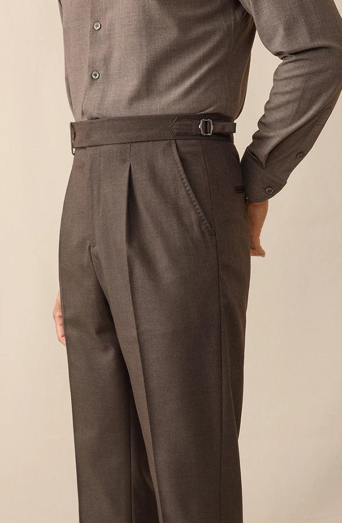 Italian wool carrot fit elegant trousers - Antonios