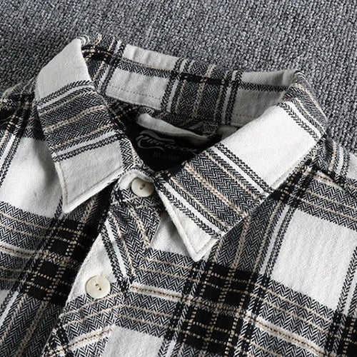 Japanese plaid pattern autumn shirt - Antonios