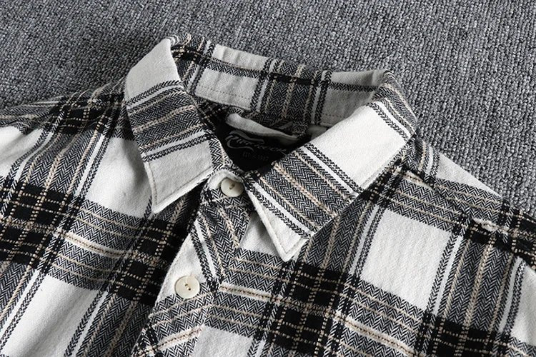Japanese plaid pattern autumn shirt - Antonios
