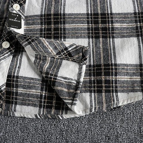 Japanese plaid pattern autumn shirt - Antonios