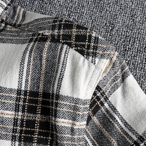 Japanese plaid pattern autumn shirt - Antonios