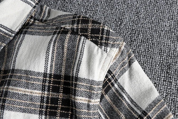 Japanese plaid pattern autumn shirt - Antonios