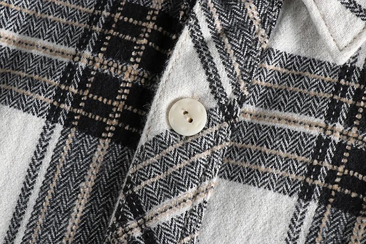 Japanese plaid pattern autumn shirt - Antonios