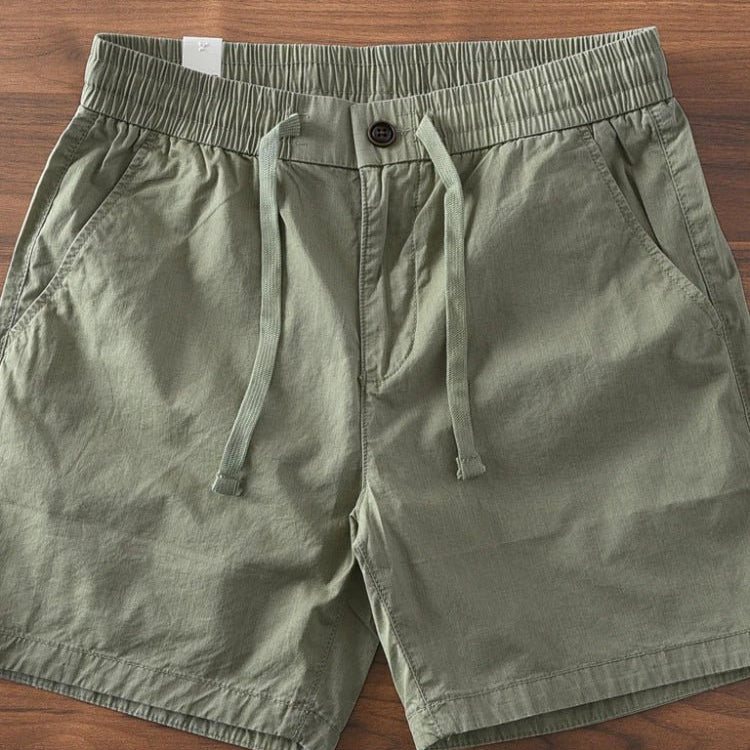 Japanese retro woven elastic waist pants - Antonios