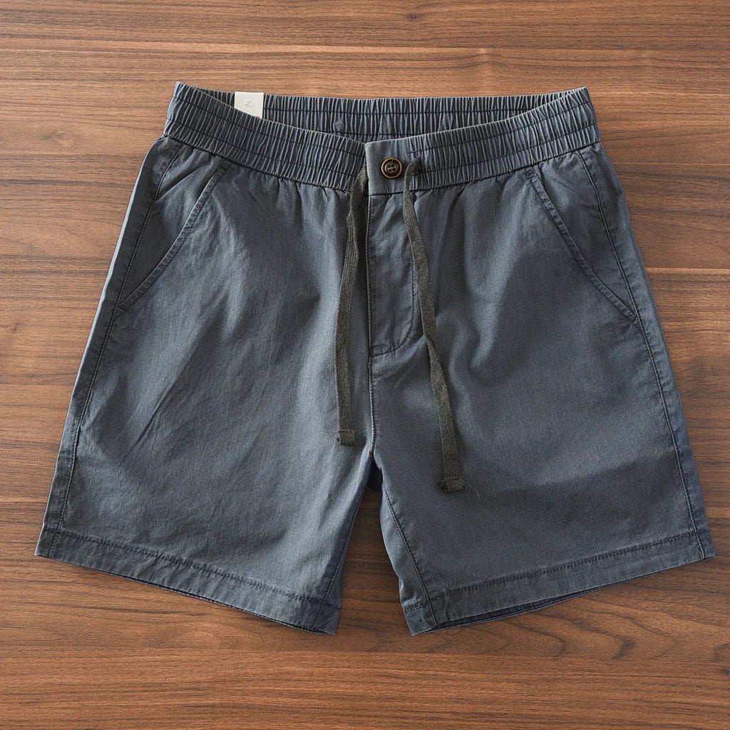 Japanese retro woven elastic waist pants - Antonios