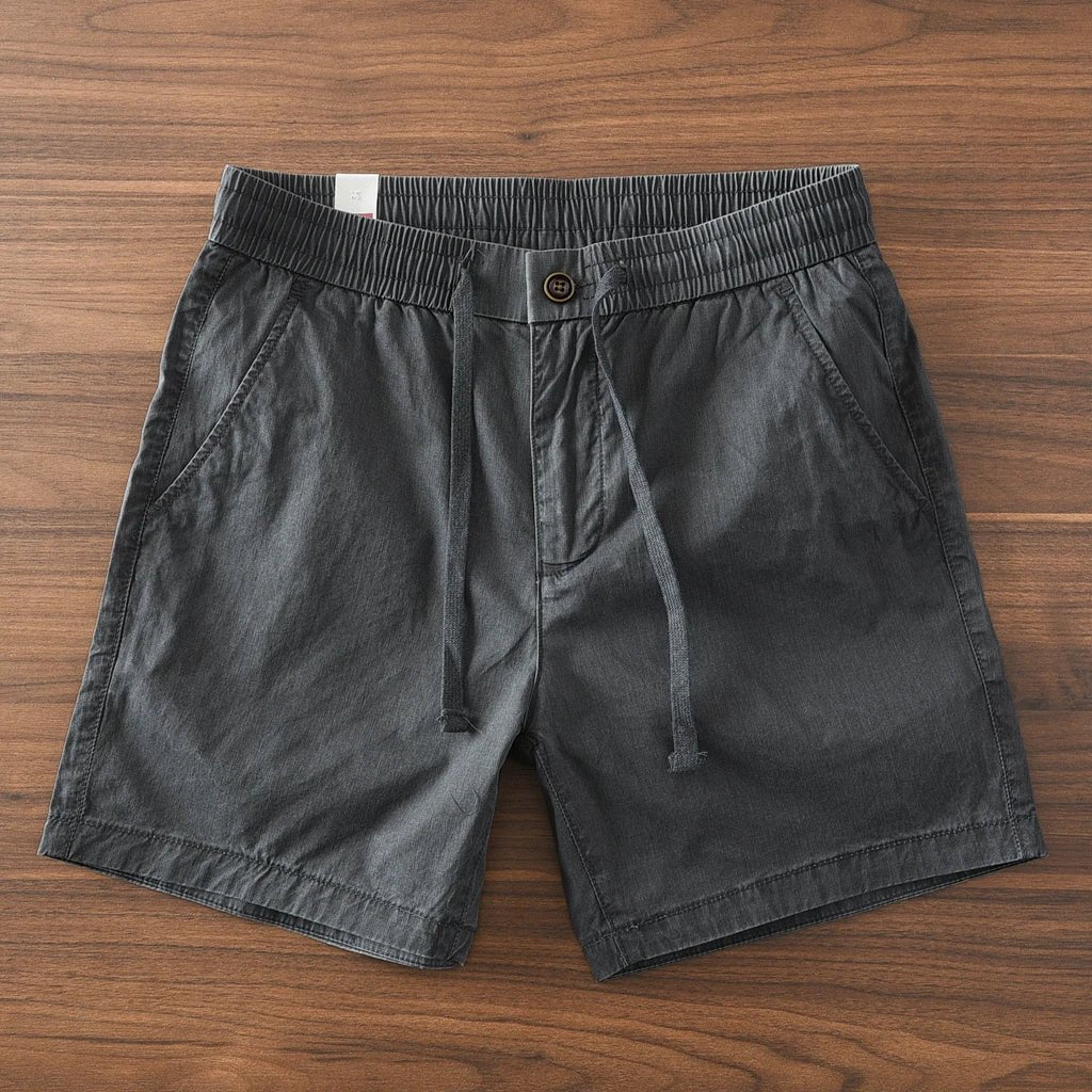 Japanese retro woven elastic waist pants - Antonios