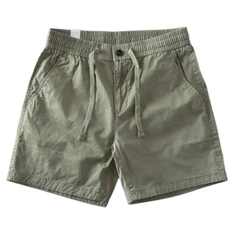 Japanese retro woven elastic waist pants - Antonios