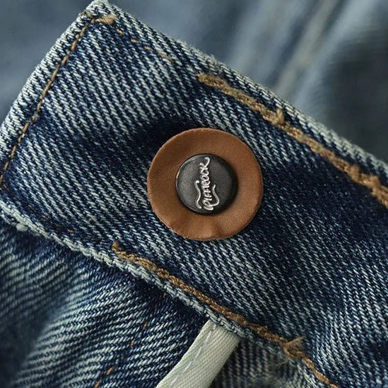 Japanese washed cotton jeans - Antonios