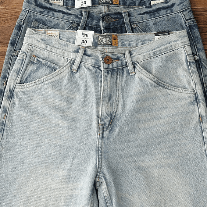 Japanese washed cotton jeans - Antonios