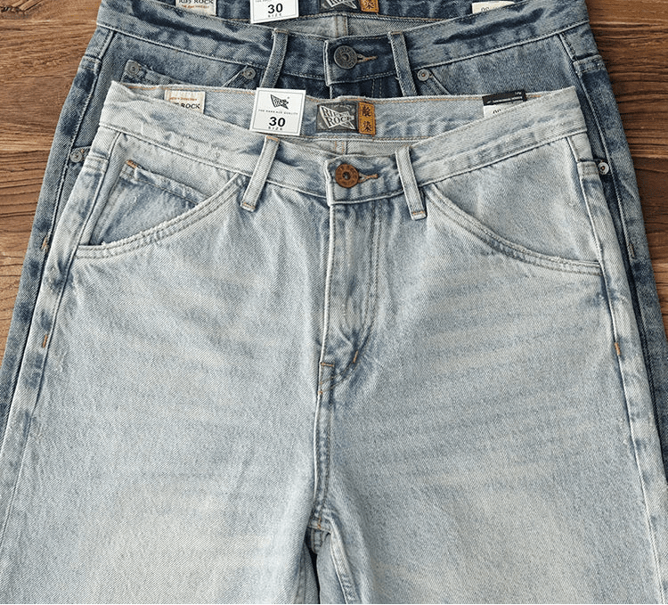 Japanese washed cotton jeans - Antonios
