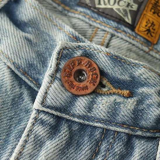 Japanese washed cotton jeans - Antonios