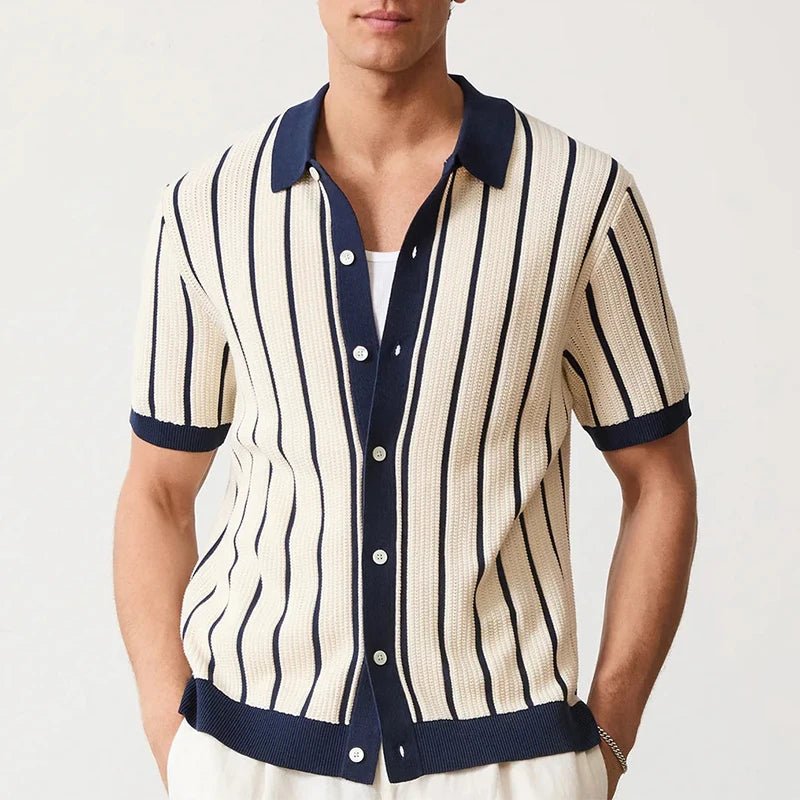 Knitted summer polo t-shirt vintage - Antonios