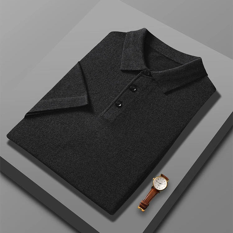 Knitted wood elegant polo t-shirt - Antonios