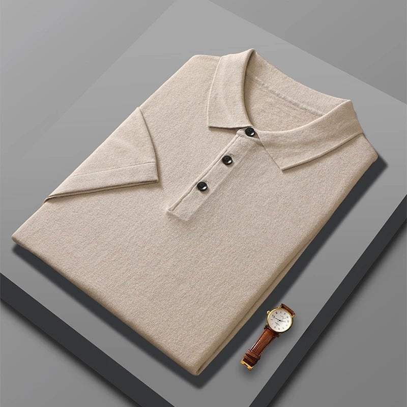 Knitted wood elegant polo t-shirt - Antonios