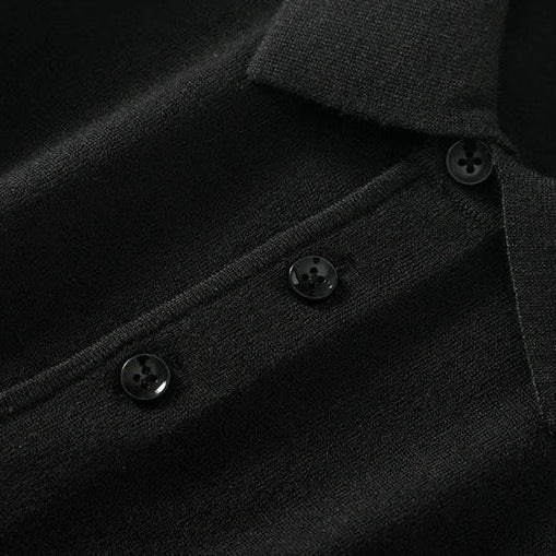 Knitted wood elegant polo t-shirt - Antonios