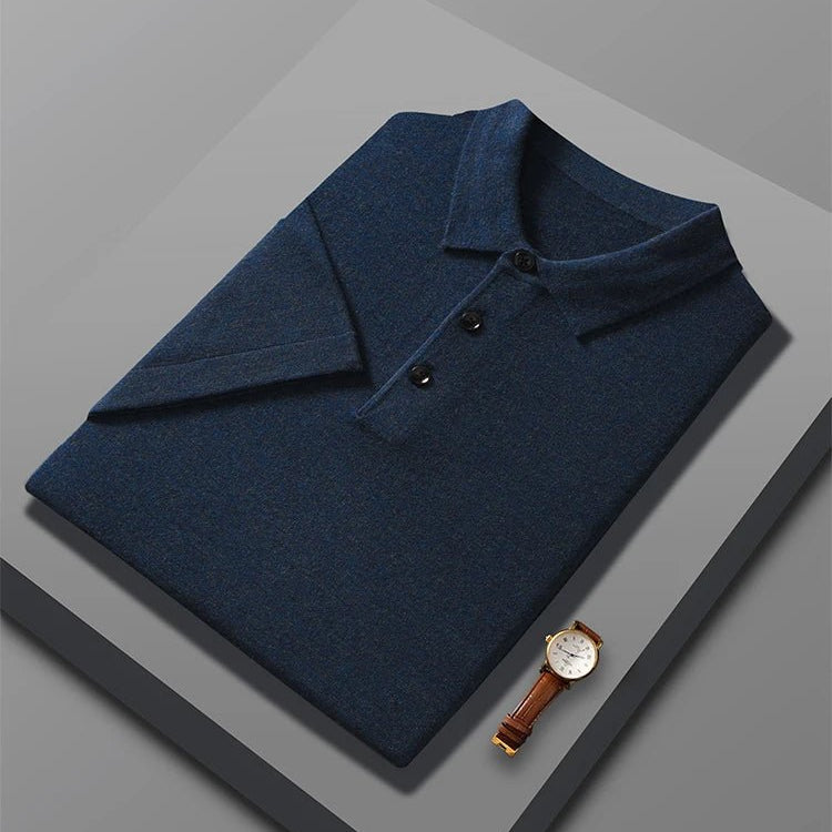 Knitted wood elegant polo t-shirt - Antonios