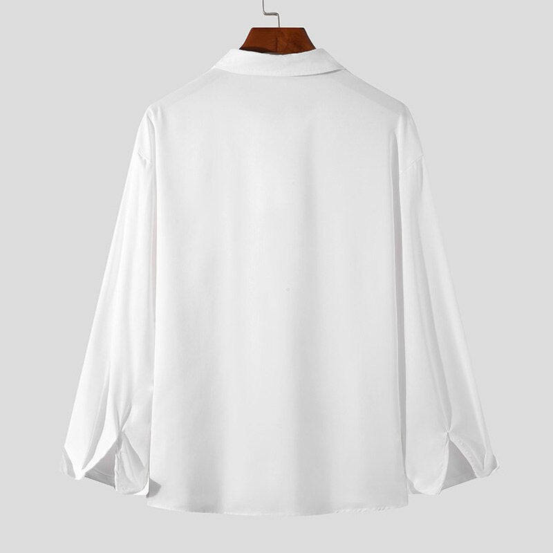 Korean Loose Fit Long - Sleeve Shirt - Antonios