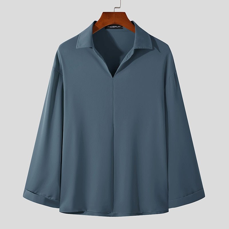 Korean Loose Fit Long - Sleeve Shirt - Antonios