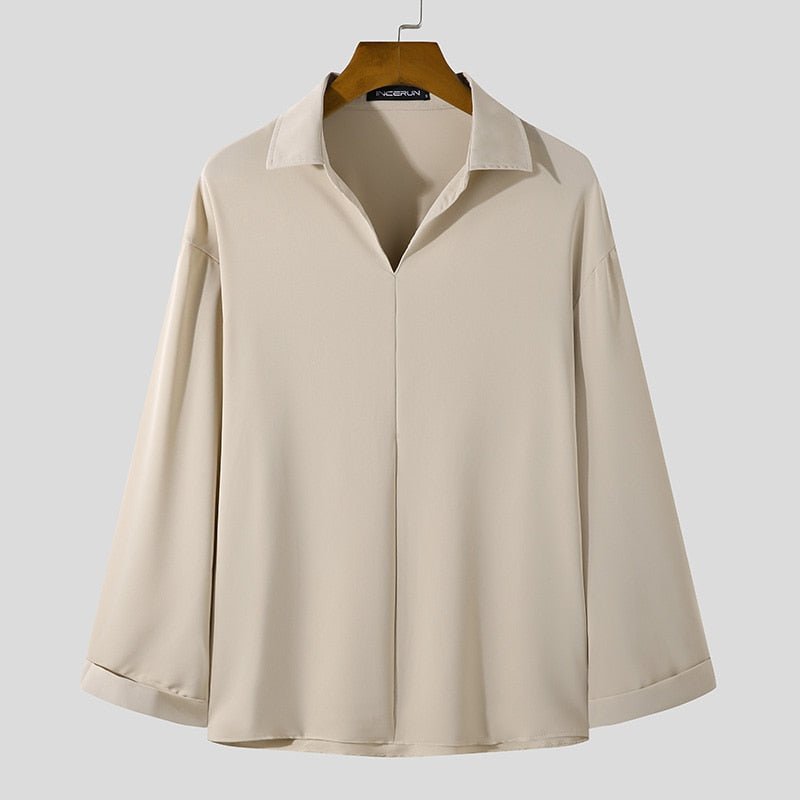 Korean Loose Fit Long - Sleeve Shirt - Antonios