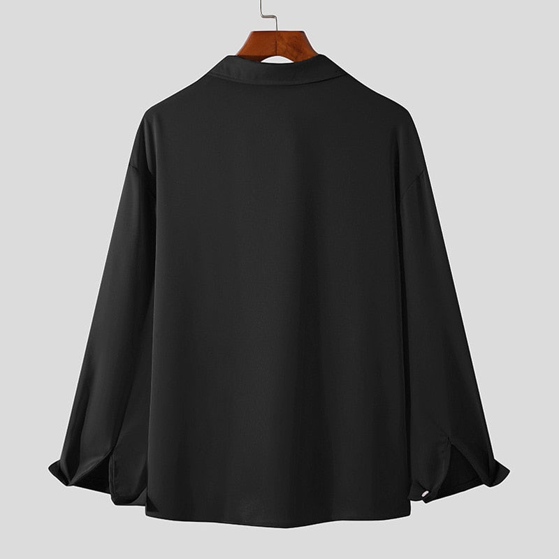 Korean Loose Fit Long - Sleeve Shirt - Antonios