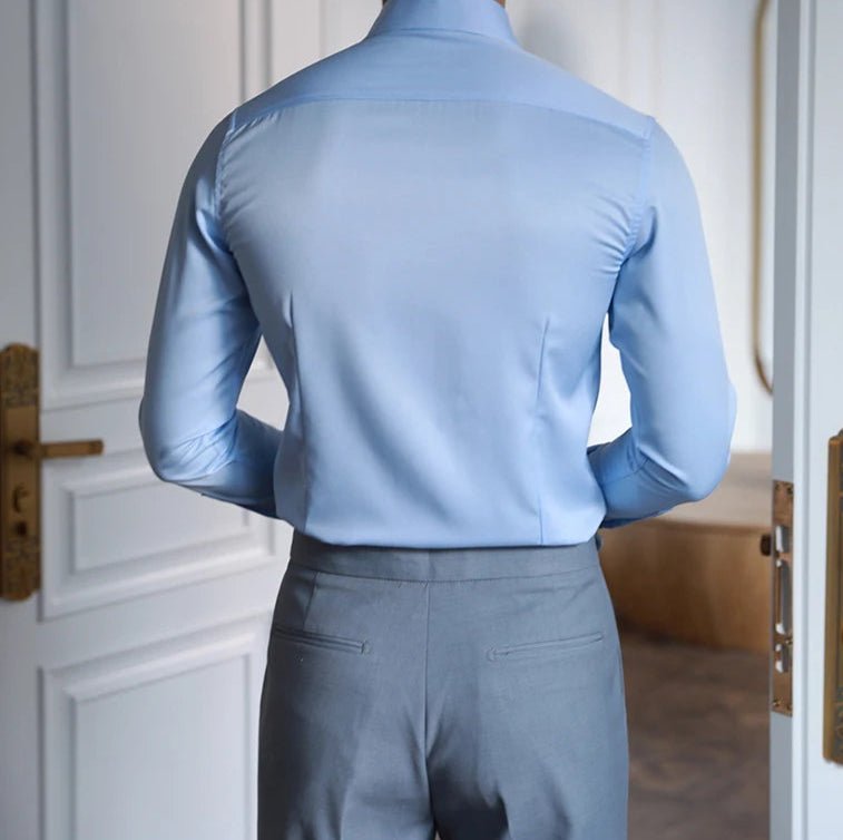 Korean polo neck shirt casual long sleeve blouse - Antonios