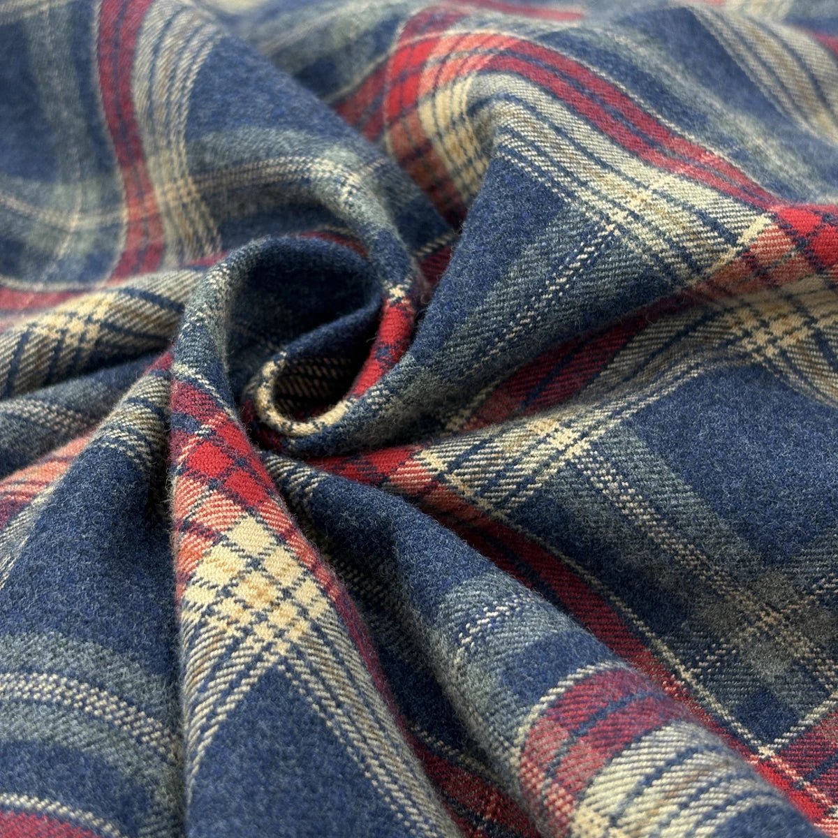 Lapel cotton plaid pattern long sleeve shirt - Antonios