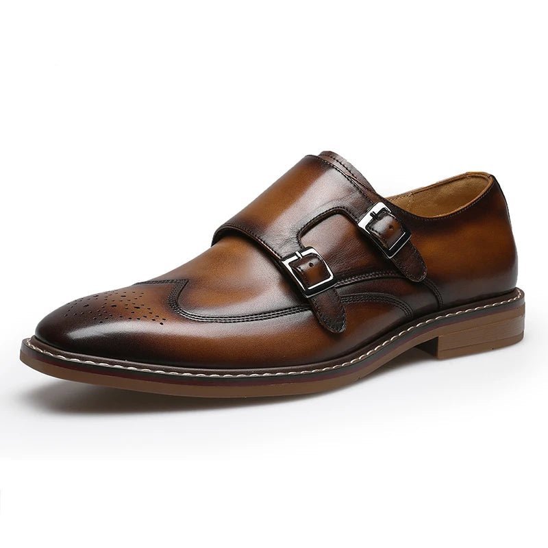 Leather business formal monk shoes - Antonios