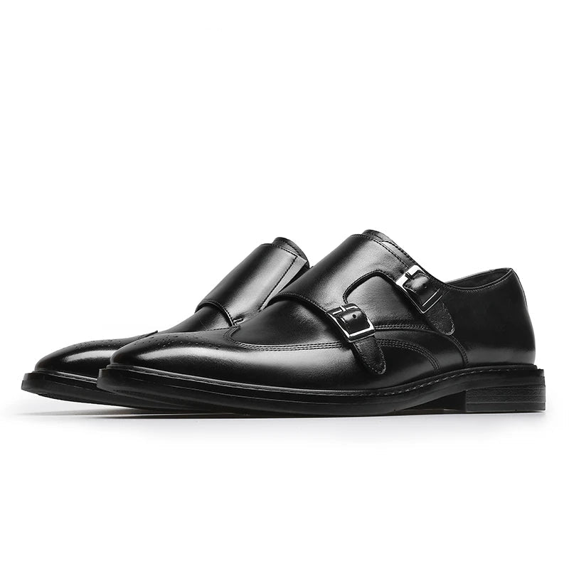Leather business formal monk shoes - Antonios