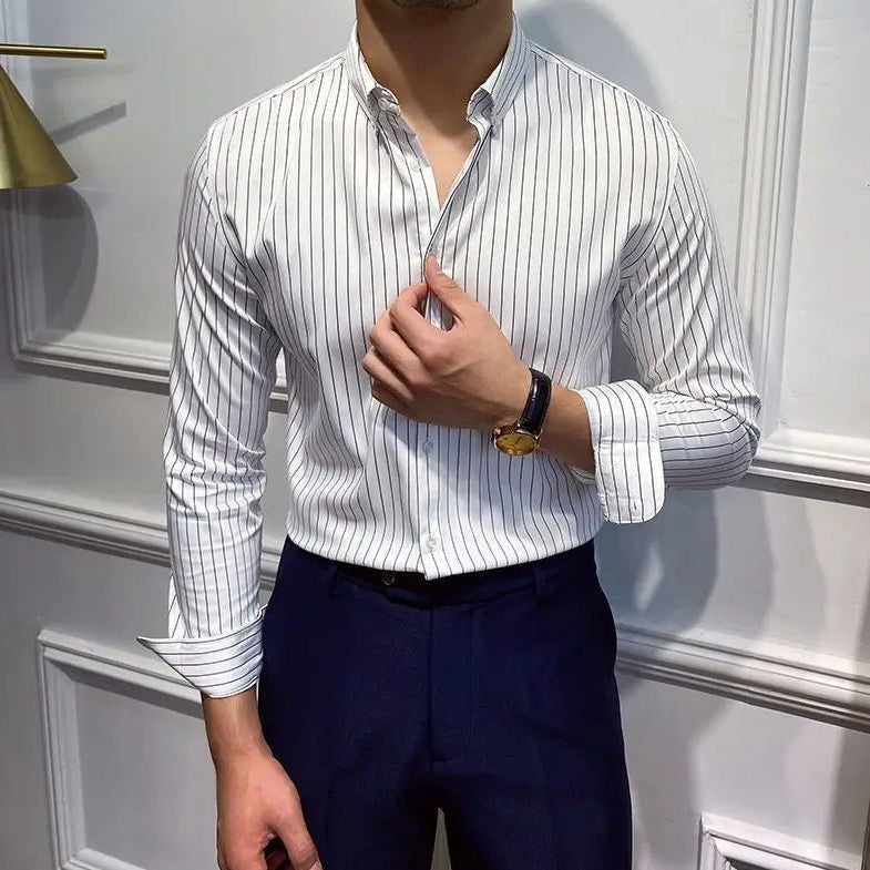 Leo british style stripe shirt - Antonios