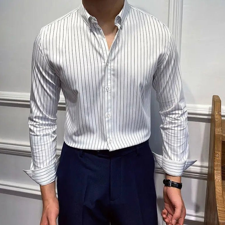 Leo british style stripe shirt - Antonios