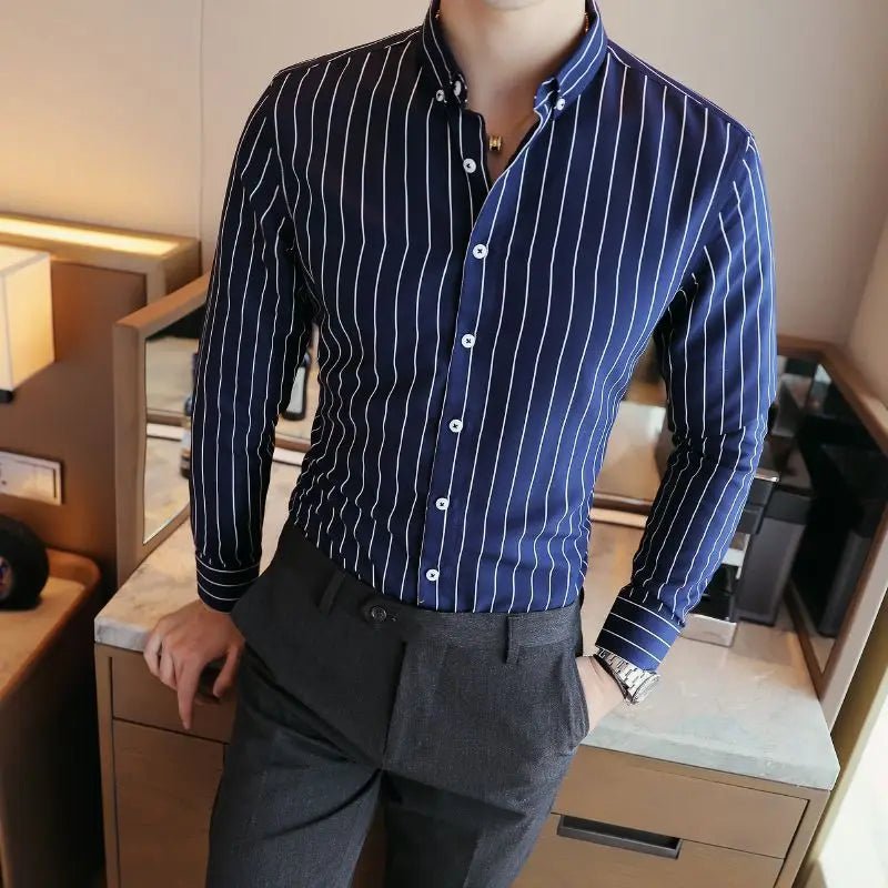 Leo british style stripe shirt - Antonios