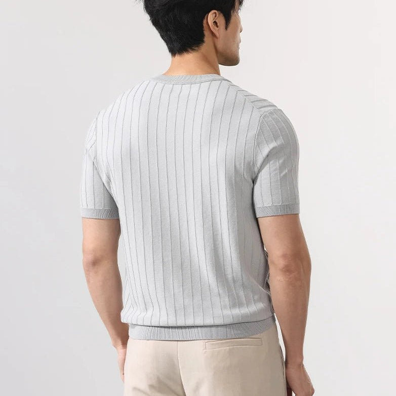 Leo business striped design t-shirt - Antonios