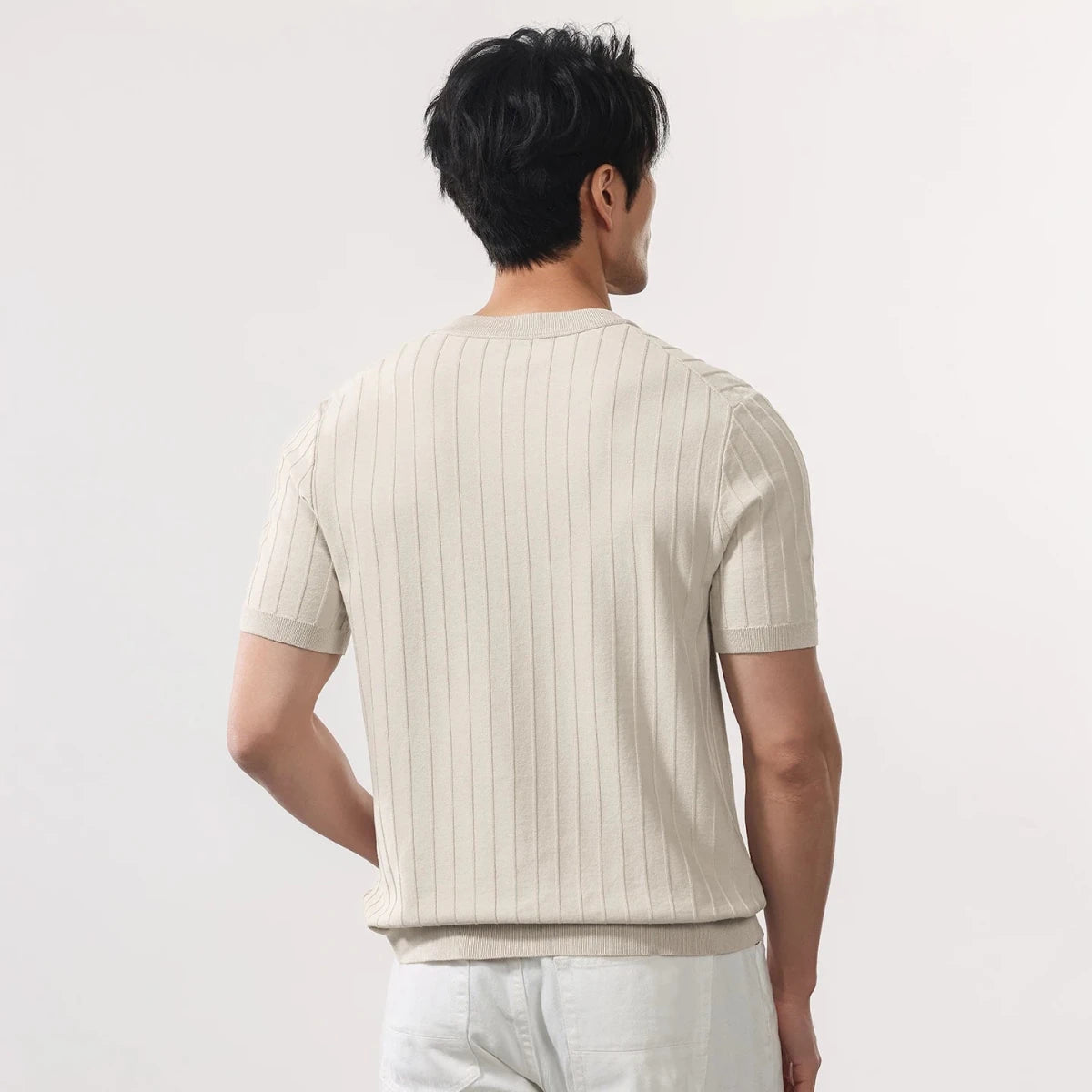 Leo business striped design t-shirt - Antonios