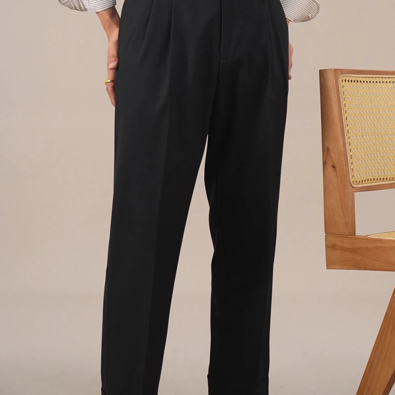 Leo business trousers with full leg - Antonios