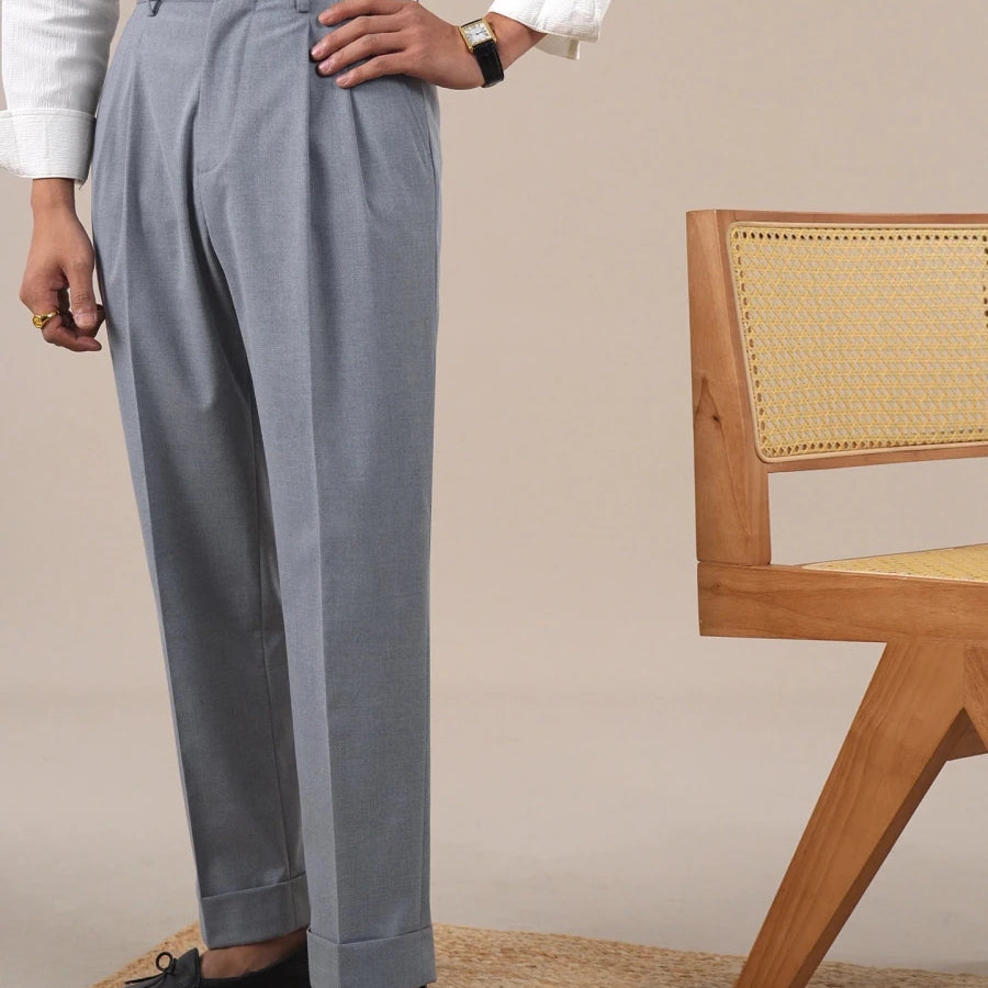 Leo business trousers with full leg - Antonios