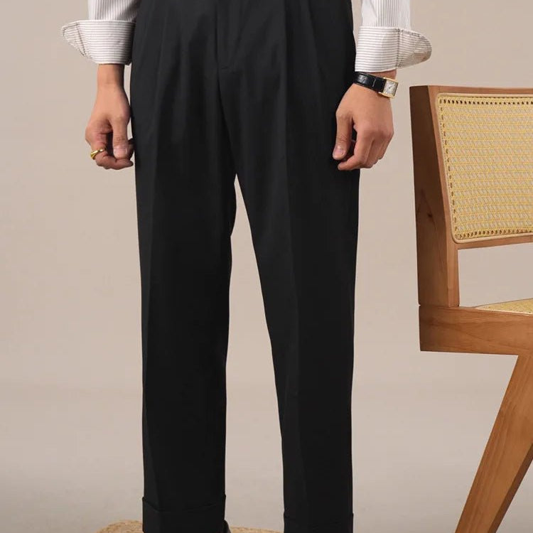 Leo business trousers with full leg - Antonios